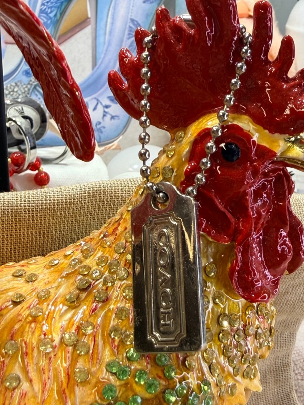 Coach Silver Metal Hang Tag